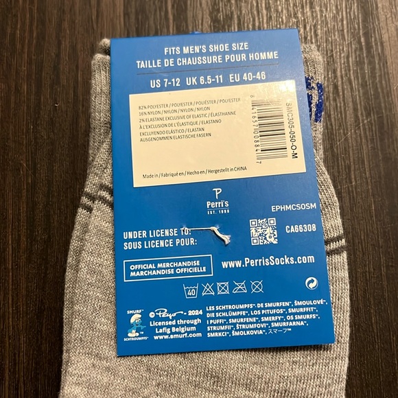 ⭐️3/15 Smurfs 80s Papa Smurf Socks Stocking Stuffer 1980 Retro Fun - Picture 4 of 7